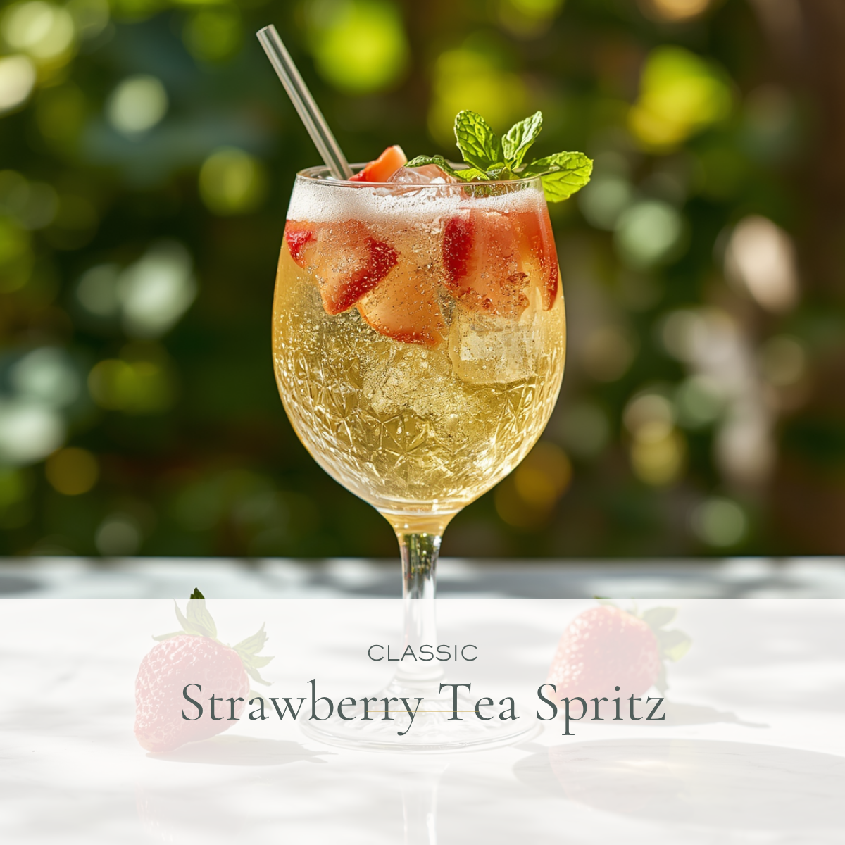 Classic Strawberry Tea Spritz
