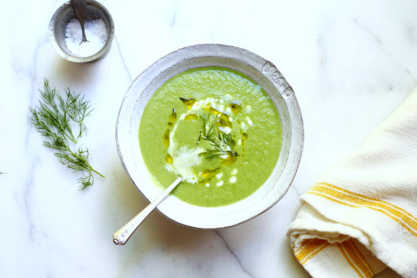 Chilled Sencha Asanoka  and Cucumber Soup