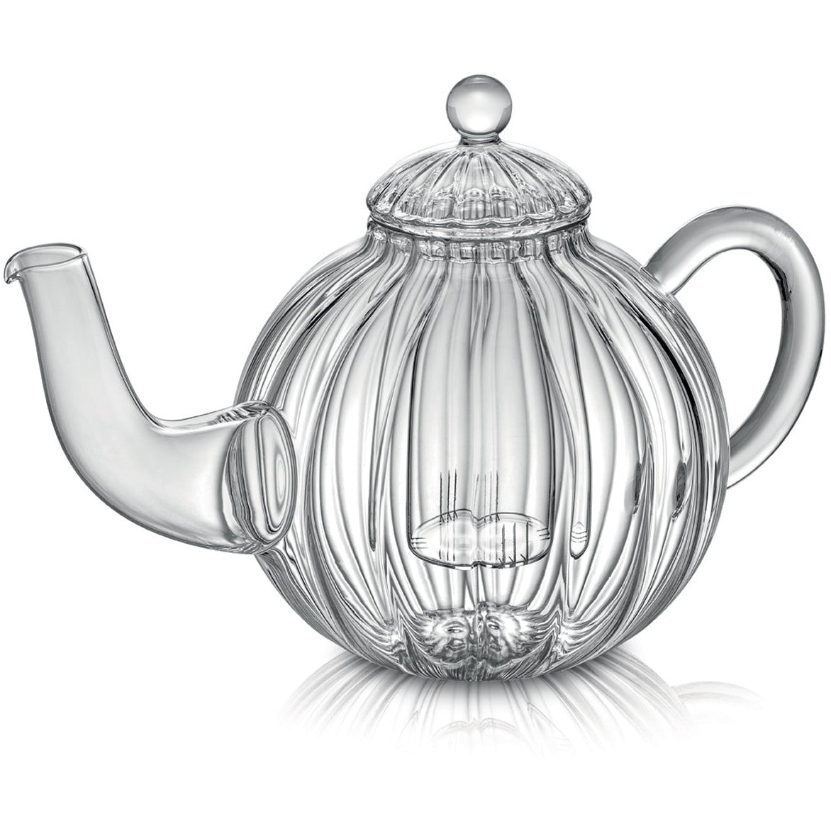 Acopa Lotus 42 oz. Glass Teapot with Stainless Steel Infuser