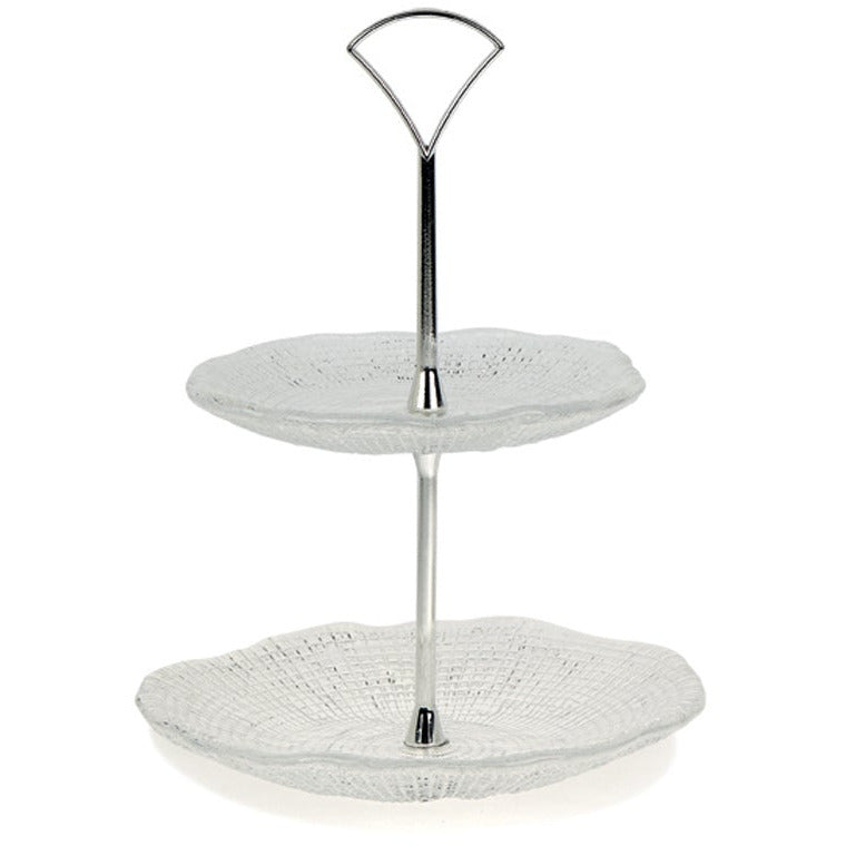 Two-Tier Glass Cake Stand