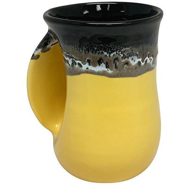 Hand-Hug Mug, LH, Black/Yellow