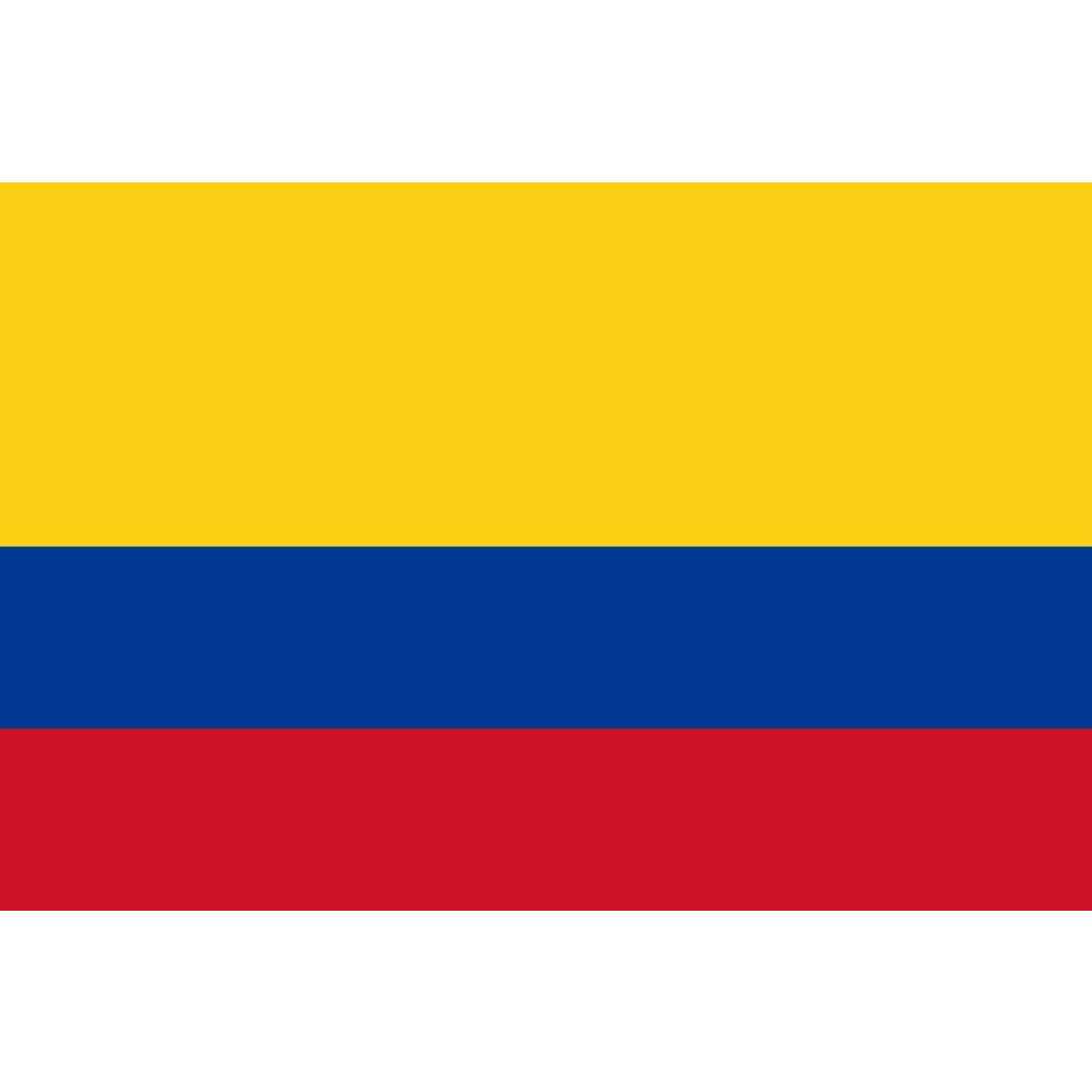Colombian flag graphic on white