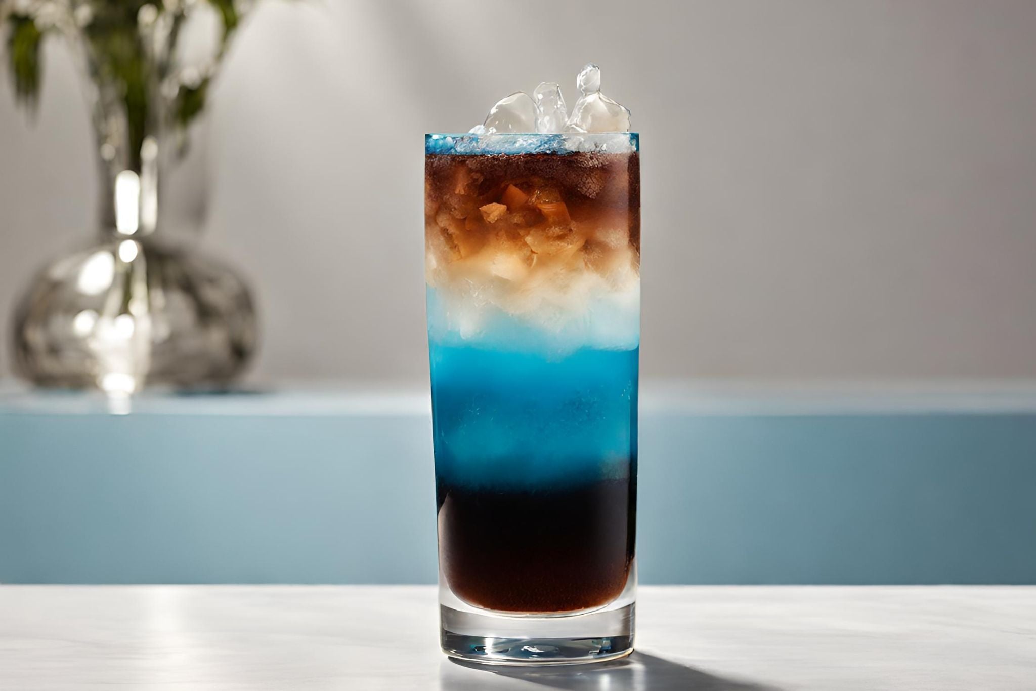 Blue Cool Coffee Drink