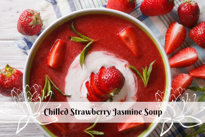 Chilled Strawberry Jasmine Soup