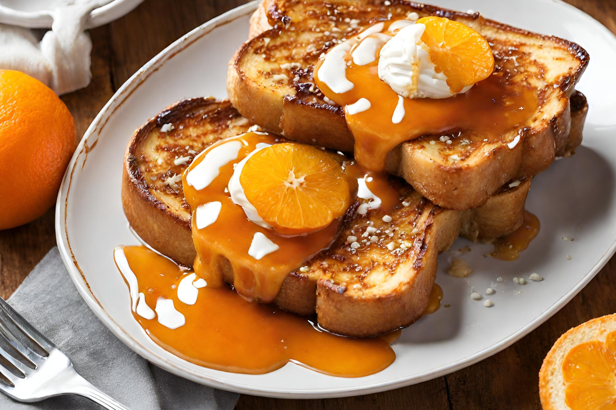 French Toast with Tangerine Sauce