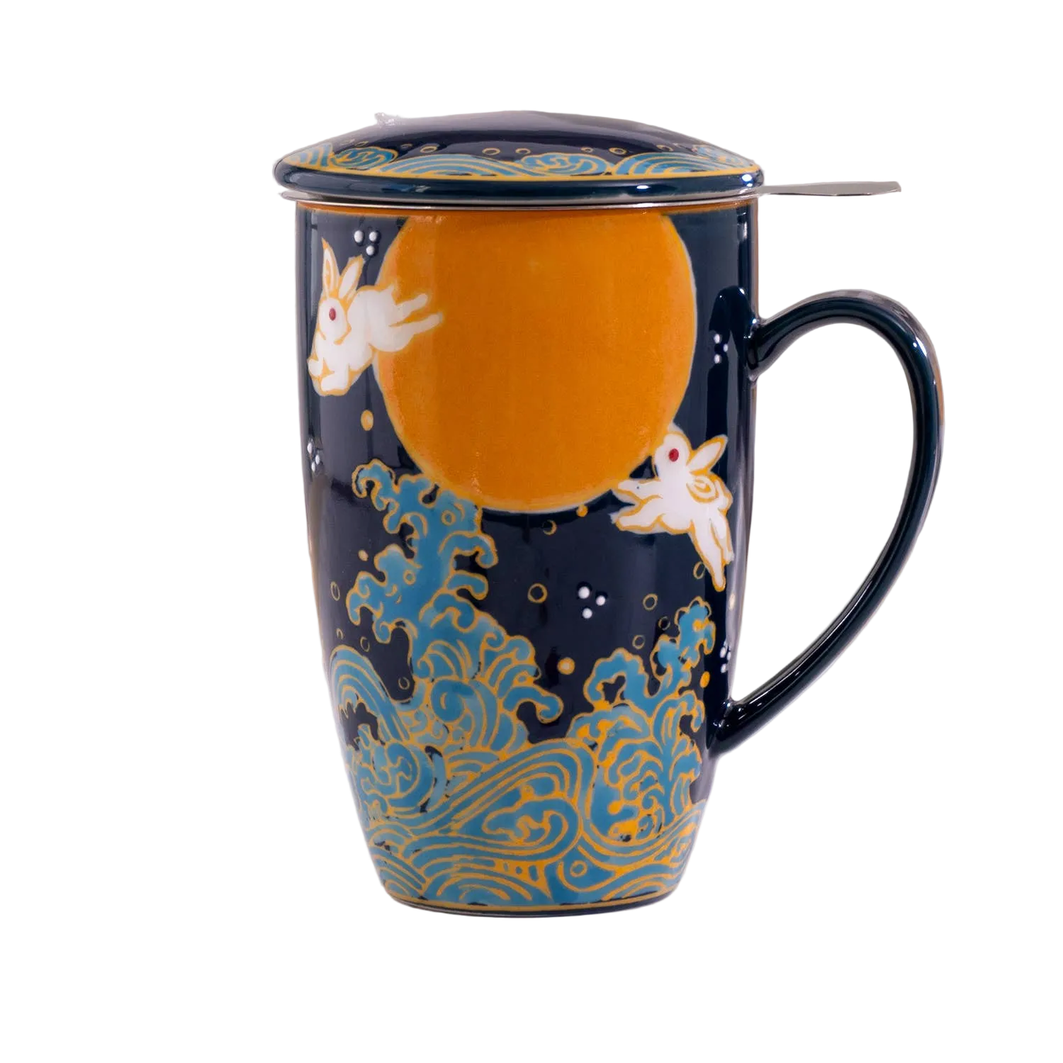 Moon Rabbit Tea Mug, Lid & Infuser