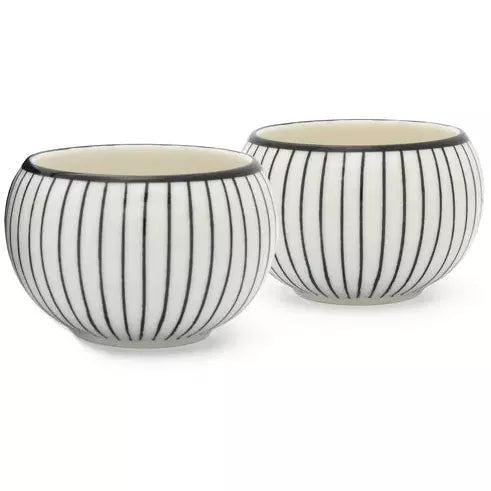 Stripped Porcelain Tea Cups