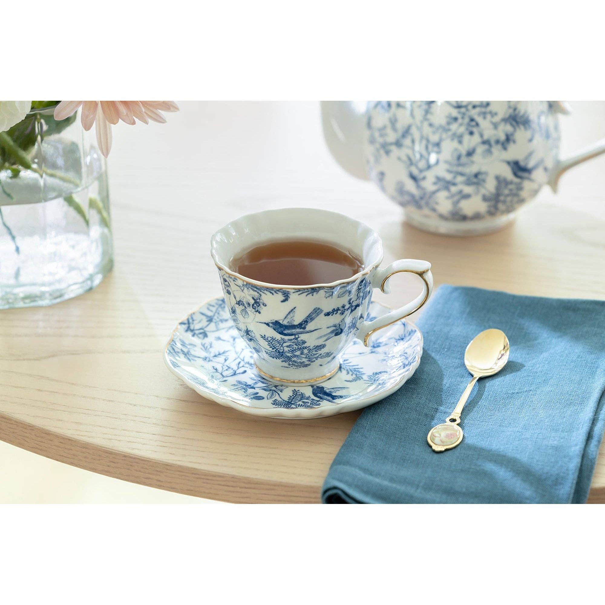 Blue Toile Tea Cup and Saucer