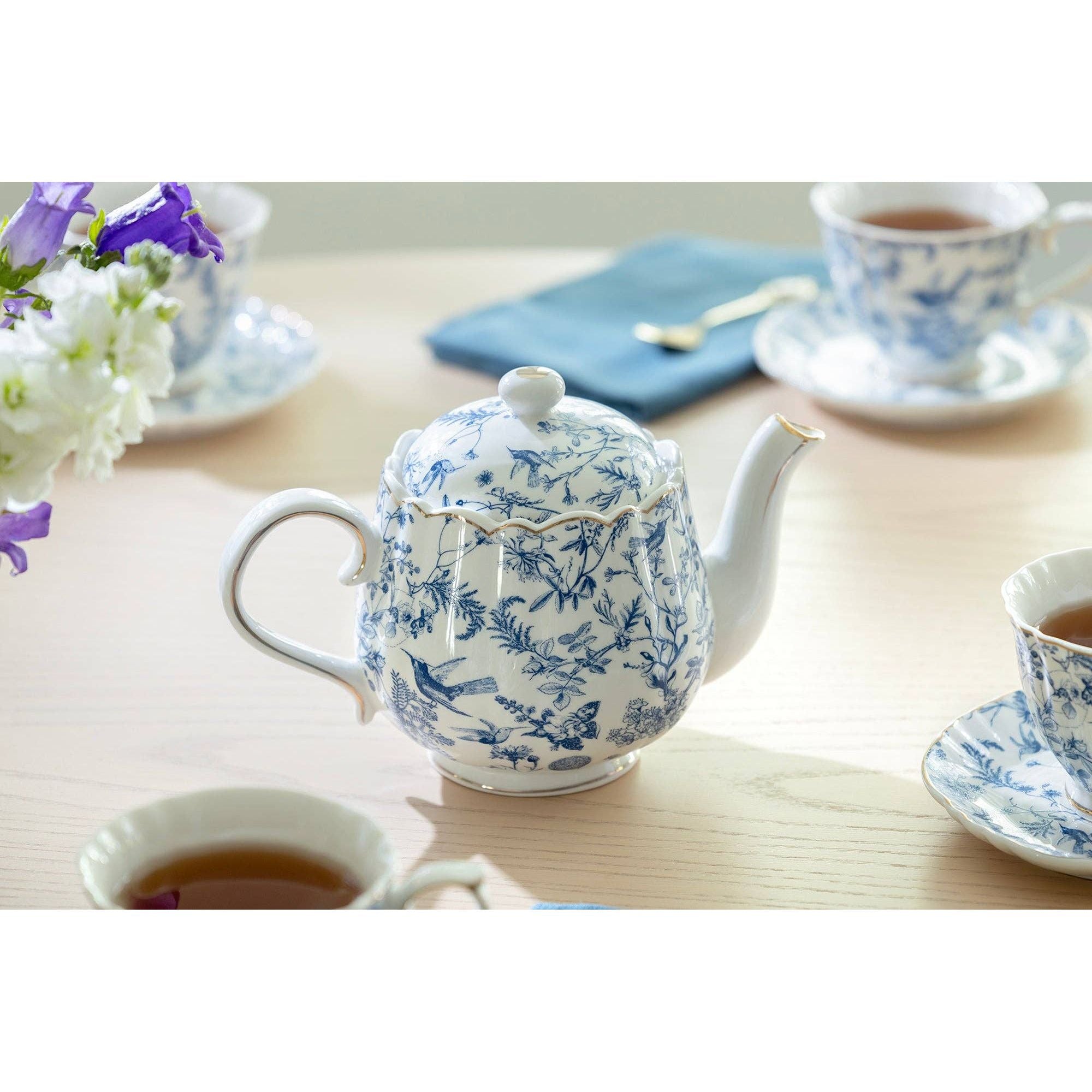 Blue Toile Teapot