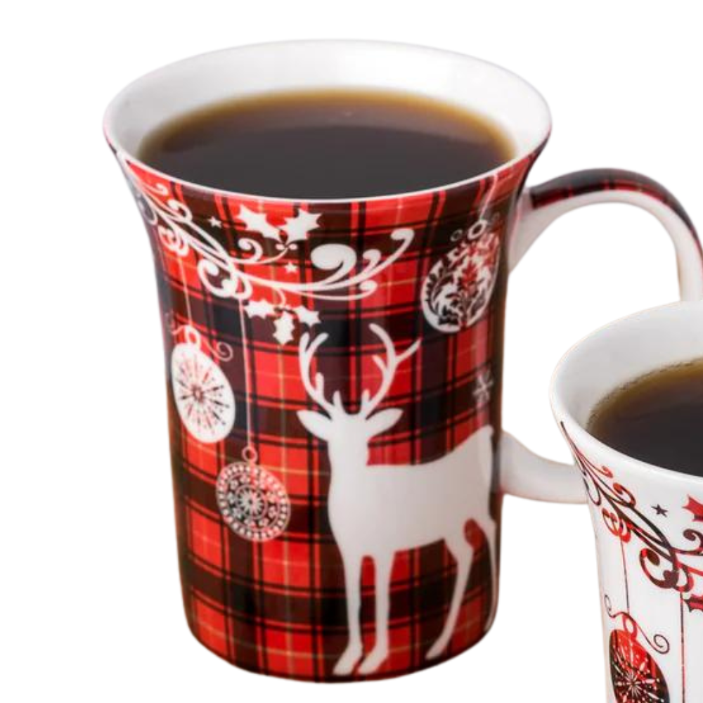 Holiday Reindeer Mug Red