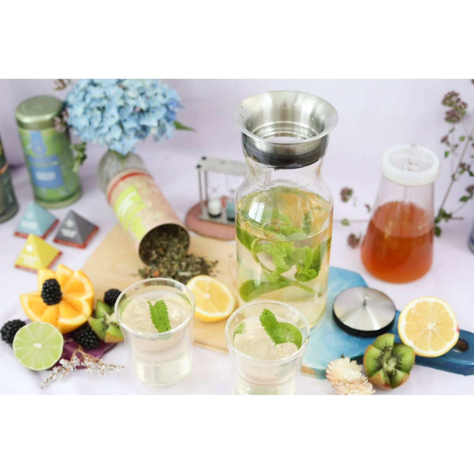 Cold Brew Tea Carafe, Glass/Stainless