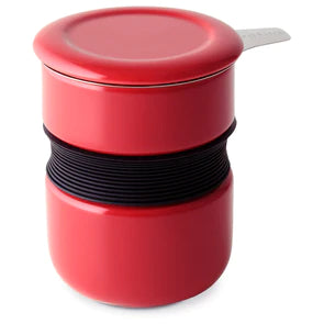 Tasse à infuseur sans poignée, rouge, violet ou turquoise, 12 oz