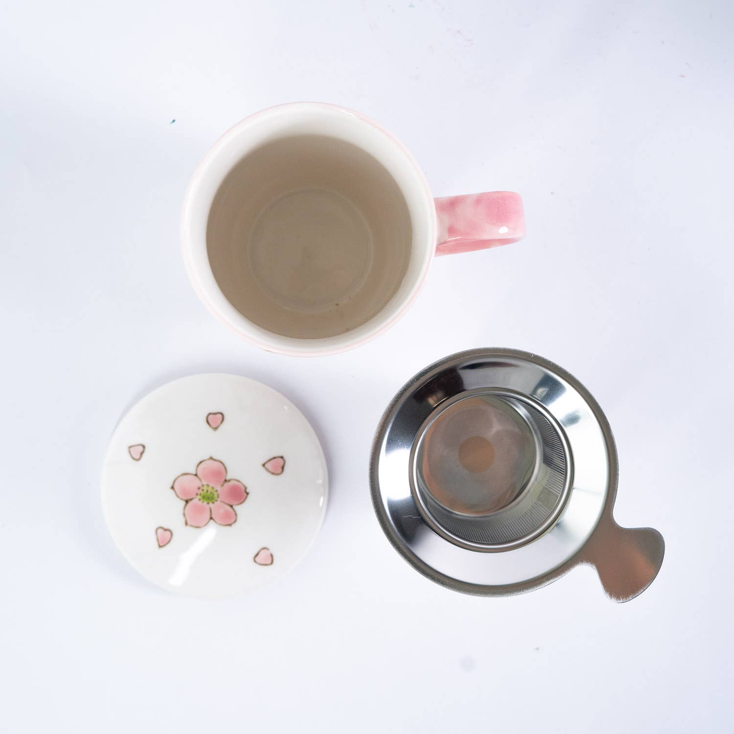 Sparrows & Cherry Blossoms Tea Mug, Lid & Infuser