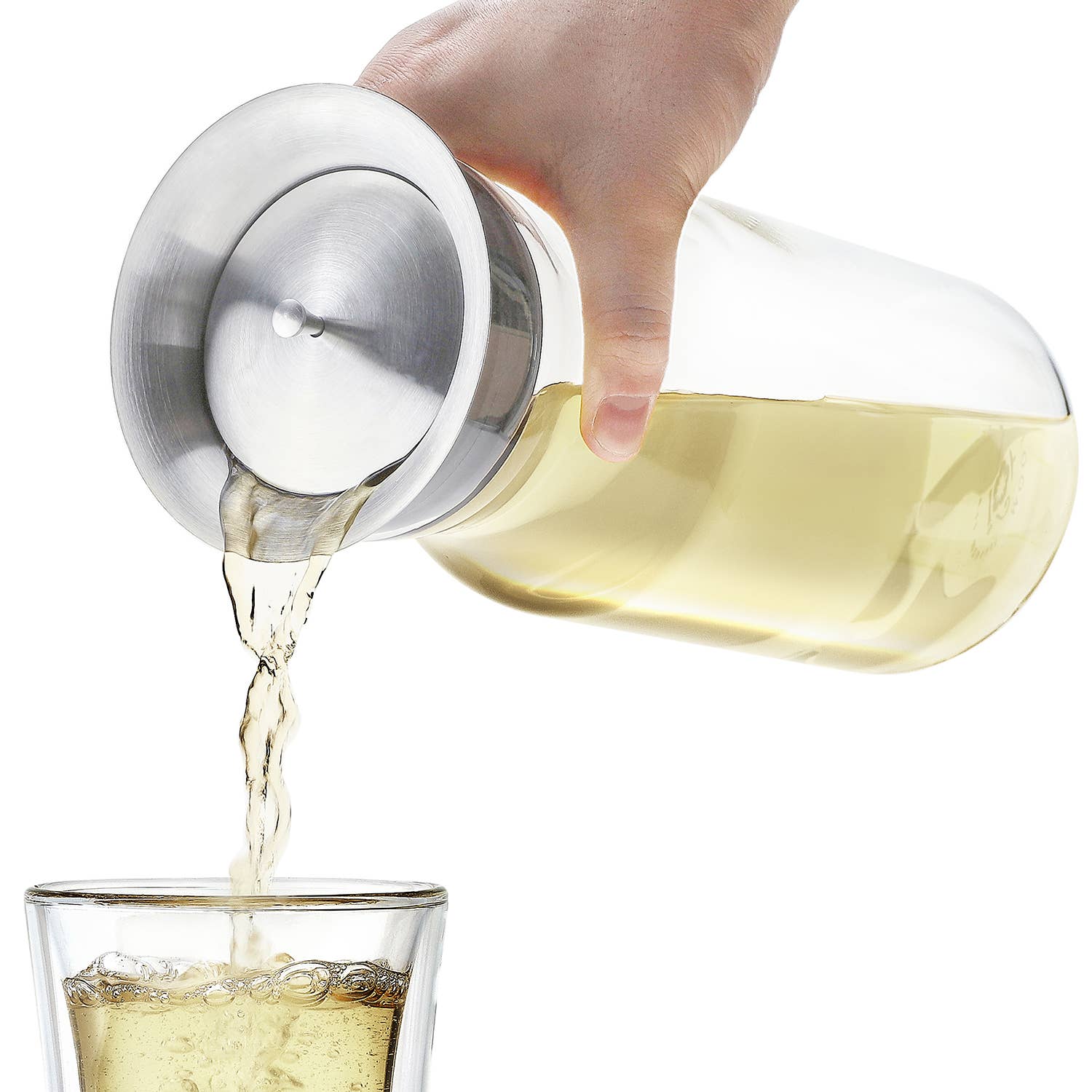 Cold Brew Tea Carafe, Glass/Stainless