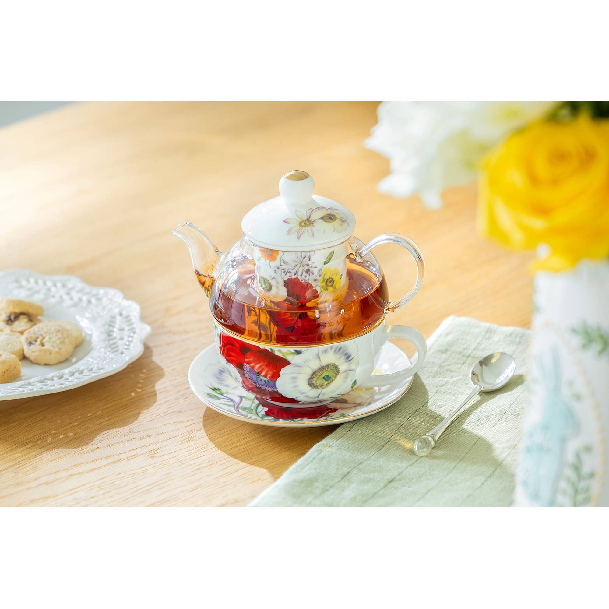 Poppy Field Tea For One Set