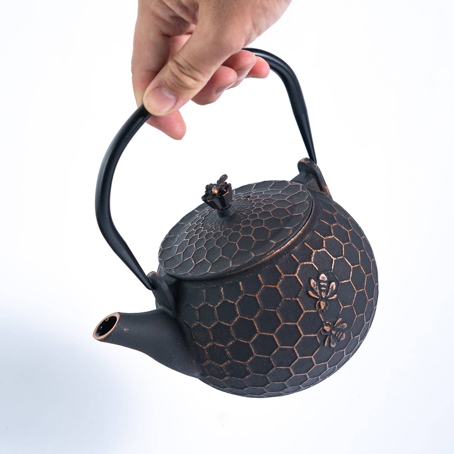 Bronze Honeycomb Cast Iron Tea Pot, 60 oz