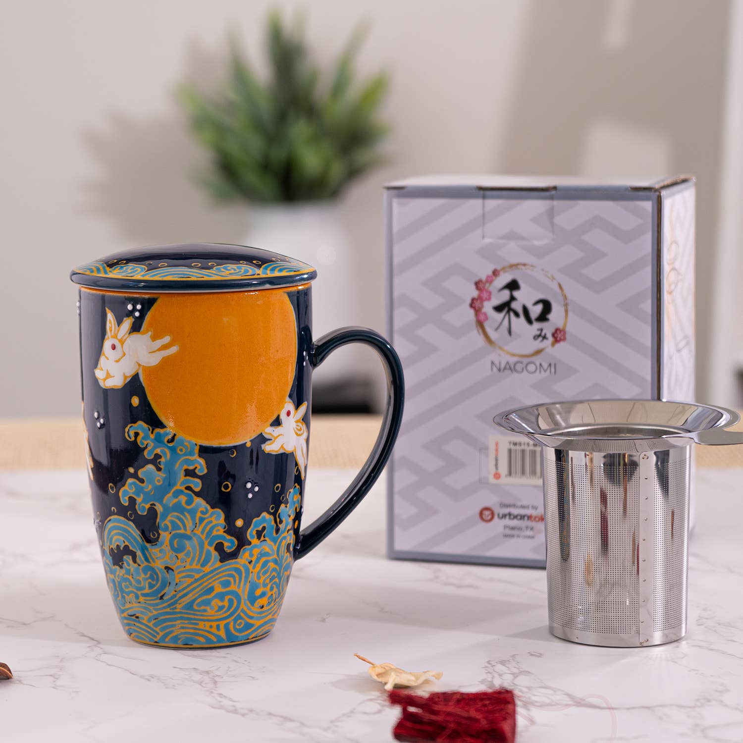 Moon Rabbit Tea Mug, Lid & Infuser