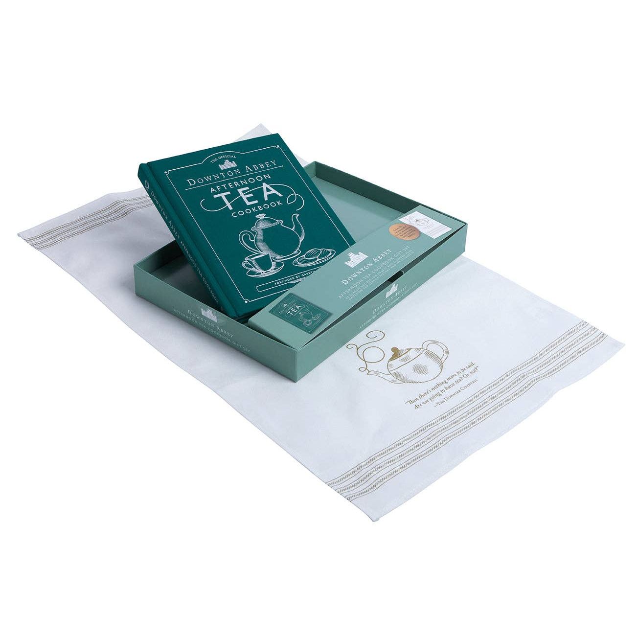 The Official Downton Abbey Afternoon Tea Cookbook Gift Set (Book + Tea Towel)