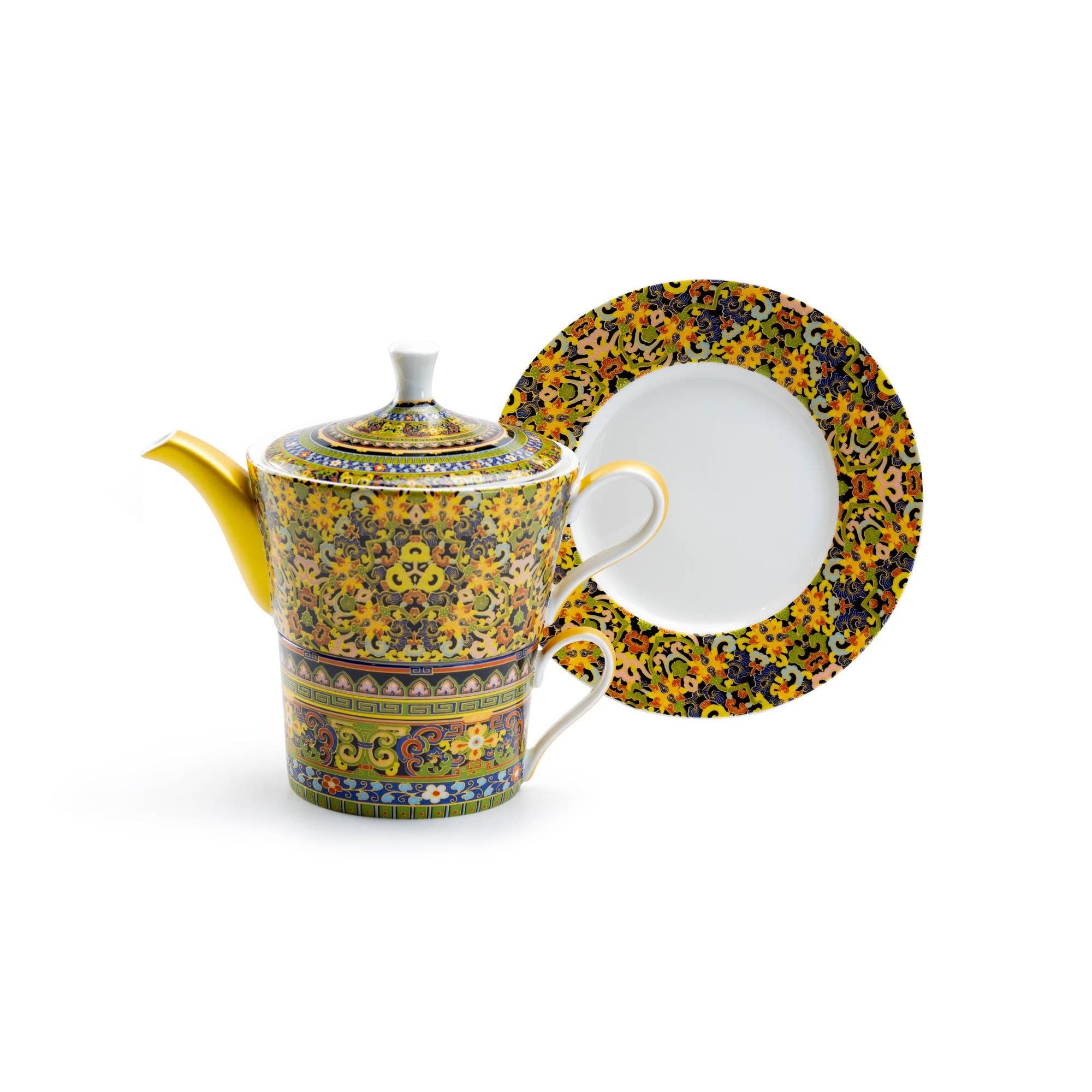 Golden Moroccan Tea For One Set