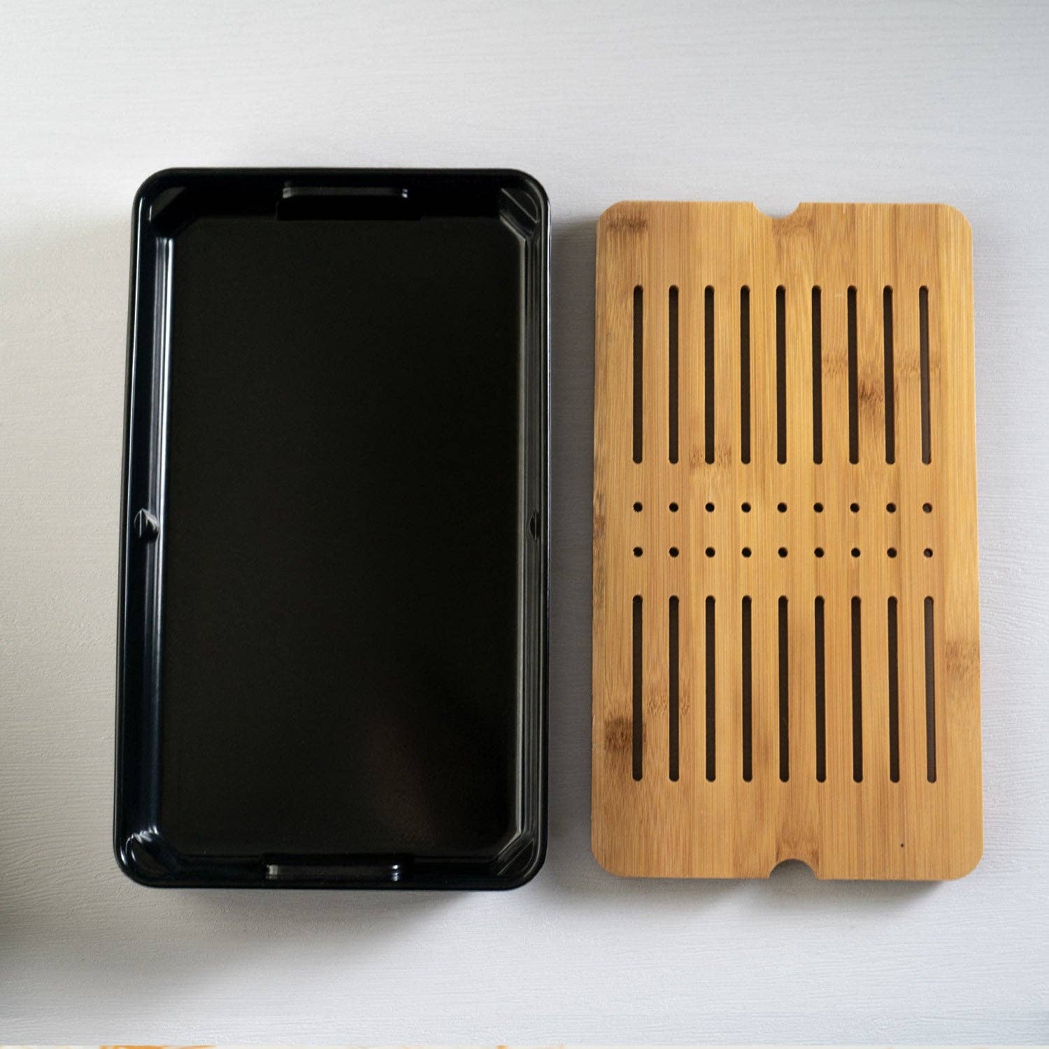 12.5"L Rectangular Tea Tray With Drip Tray
