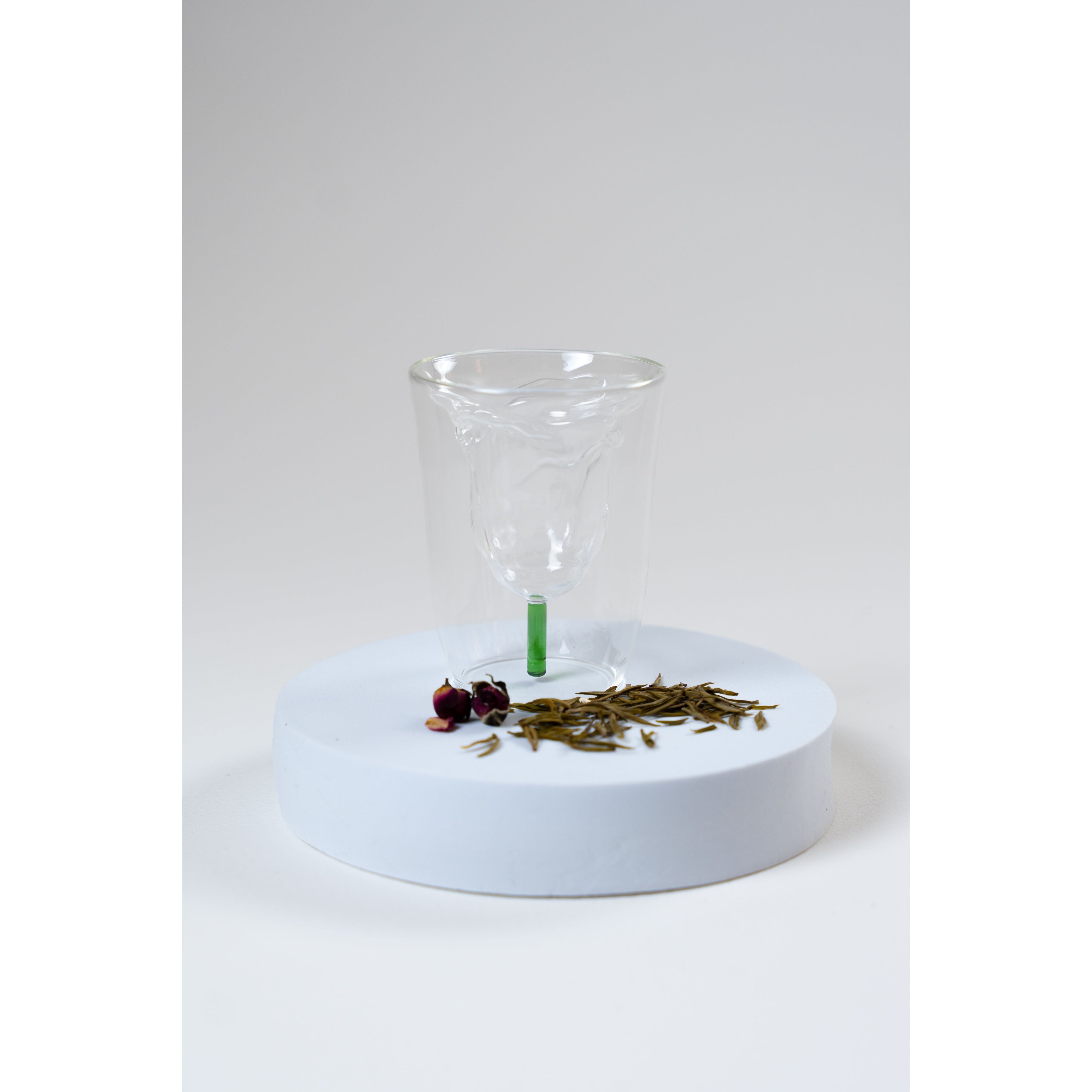 Taza de té, vidrio, tulipán en taza, 4,1 oz/121,25 ml