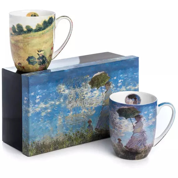 Par de tazas Escenas de Monet con mujeres