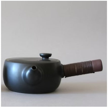 Théière, Poignée Latérale + 2 Tasses, Blanc