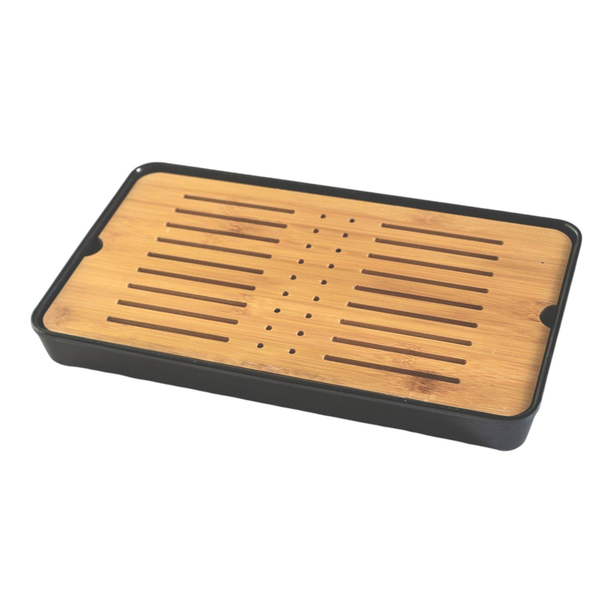 12.5"L Rectangular Tea Tray With Drip Tray