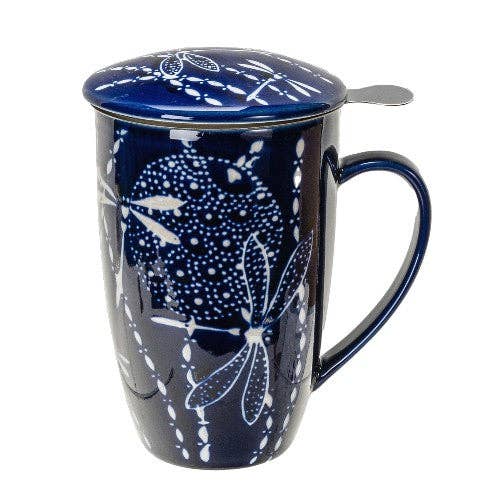 Dragonfly Tea Mug,  Lid, & Infuser
