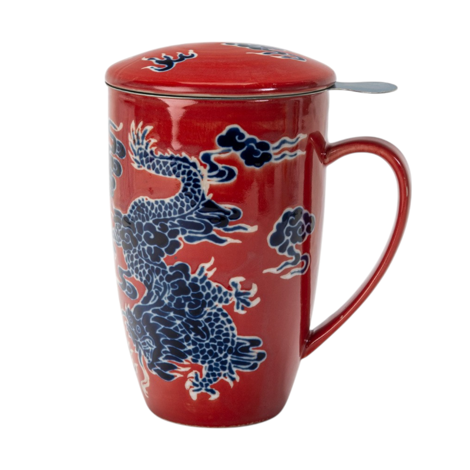 Dragon Design 15oz Tea Mugs with Lid and Infuser