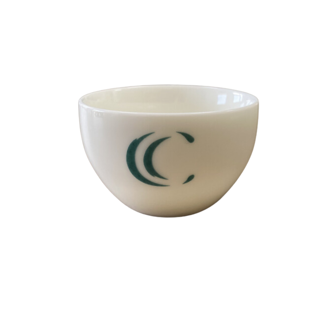 The Cultured Cup, White Porcelain Cup, 3 oz