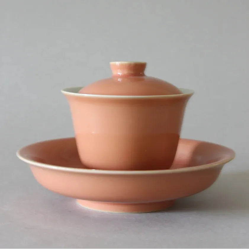 Gaiwan + 2 Tasses, Jolie en Rose