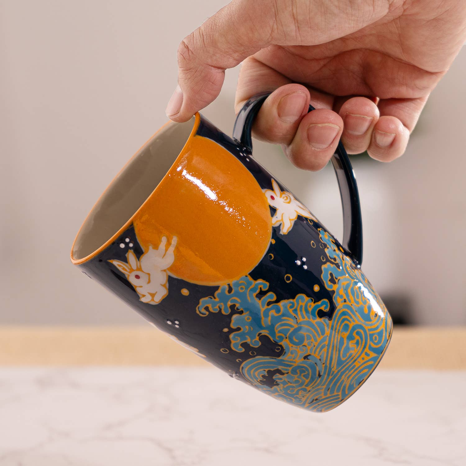Moon Rabbit Tea Mug, Lid & Infuser