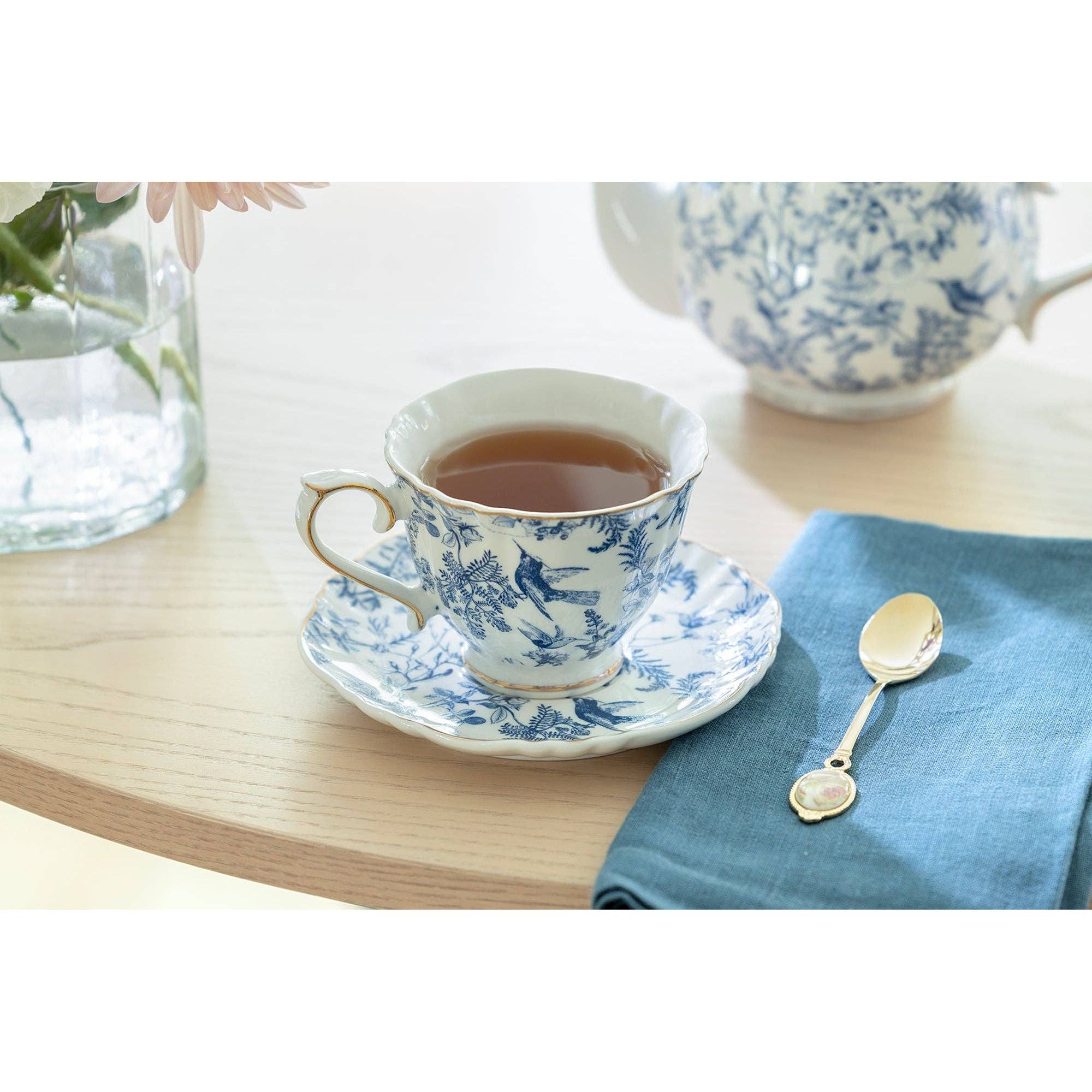 Blue Toile Tea Cup and Saucer