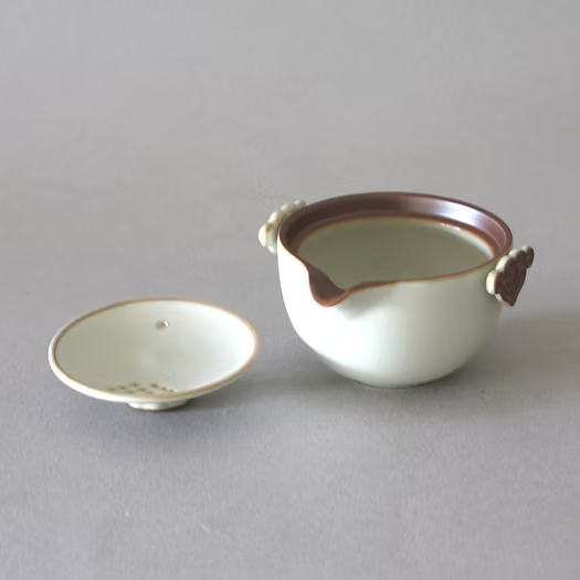 Juego de té de viaje, rojo o azul claro