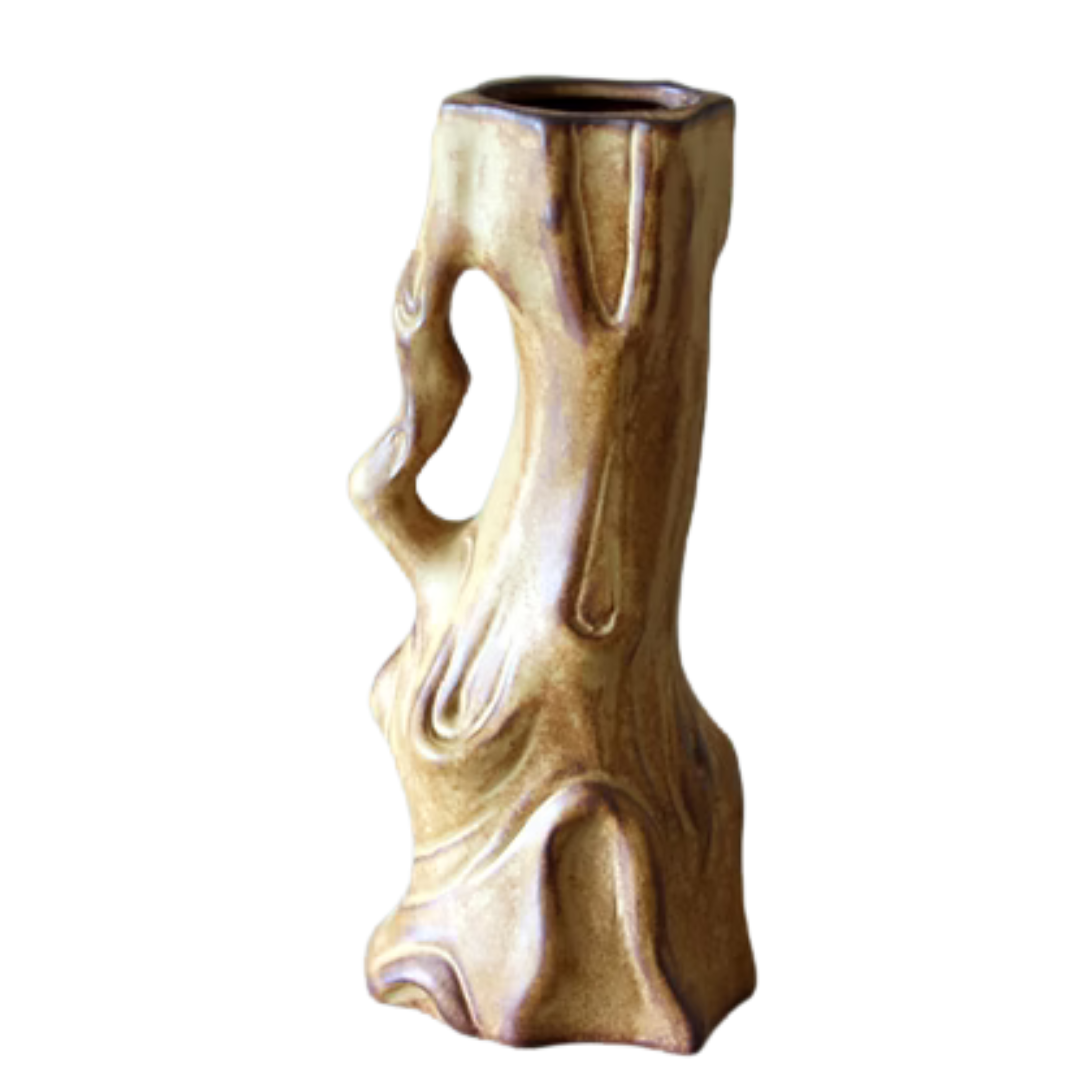 Wood Trunk Vase