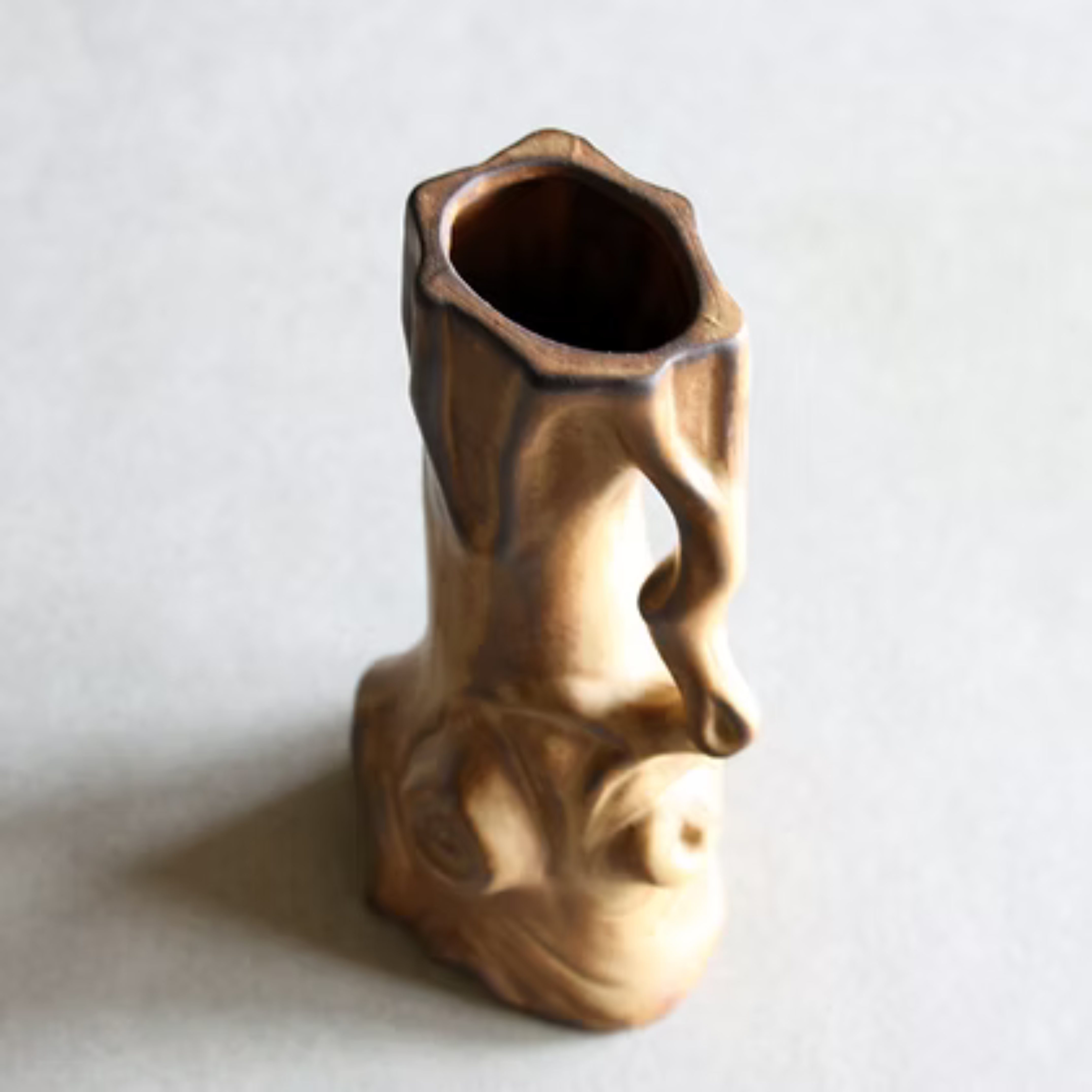Wood Trunk Vase