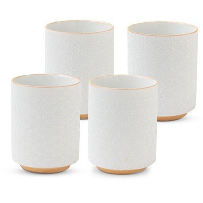 Tea Cup Set White 4 Patterns