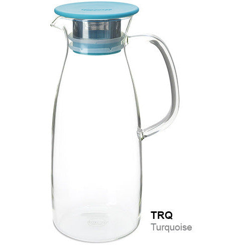 Cold-Brew Tea Maker, Glass, Turquoise, 50 oz