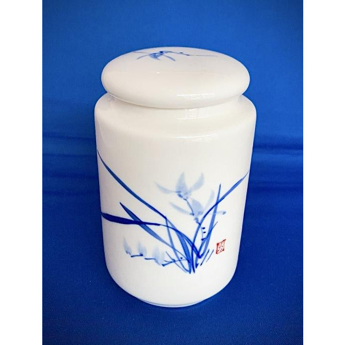 Tea Canister, Orchid Design
