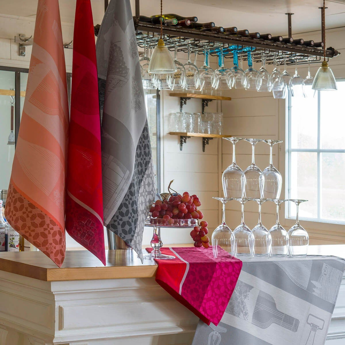 Tea Towel, French Strawberries, Blue