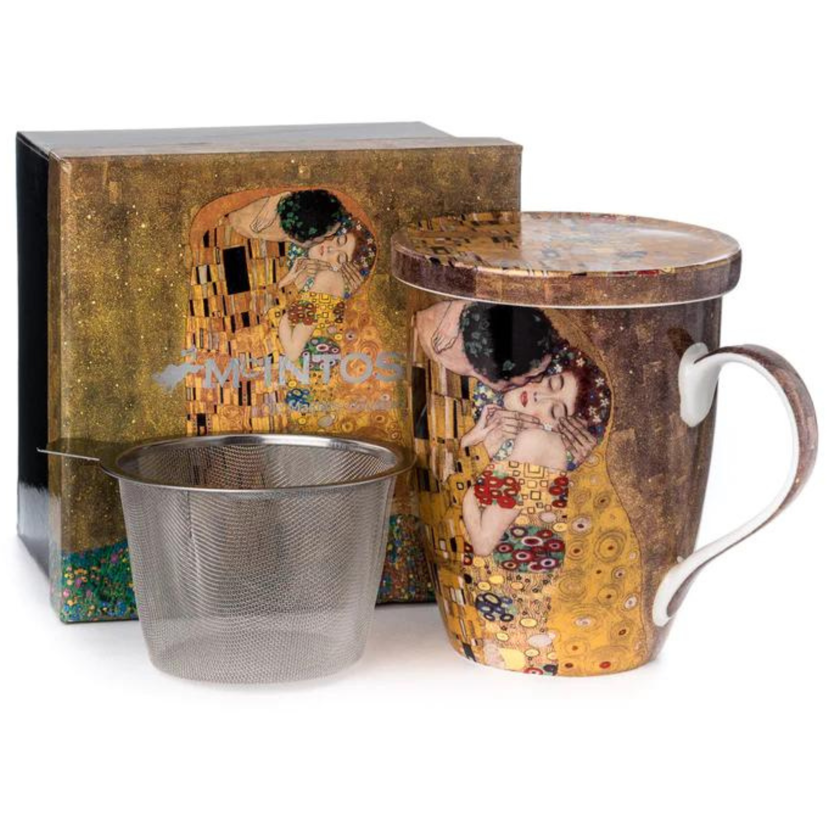 Klimt "The Kiss" Infuser, Mug & Lid