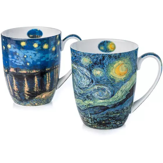 Van Gogh "The Starry Night" Mug Pair