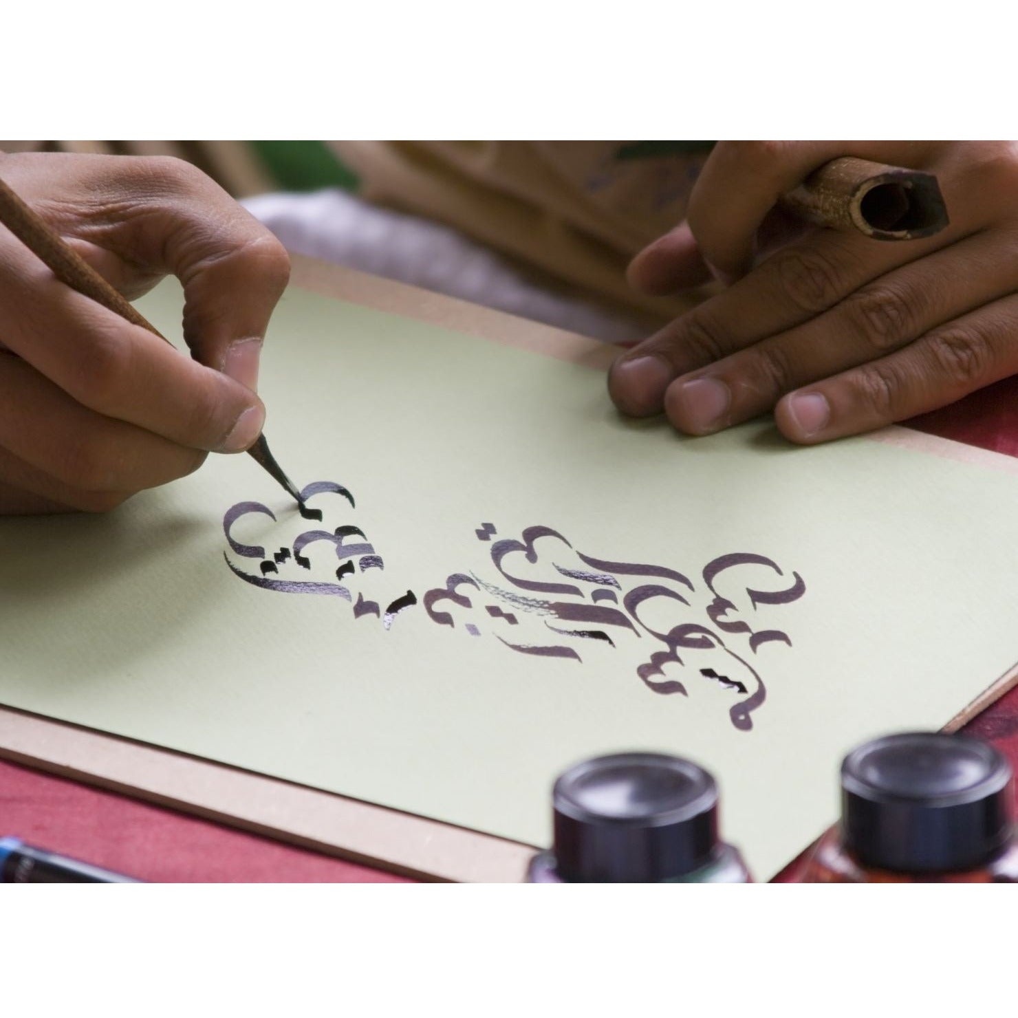 Arabie, Boîte à Thé Calligraphie Thé des Rois