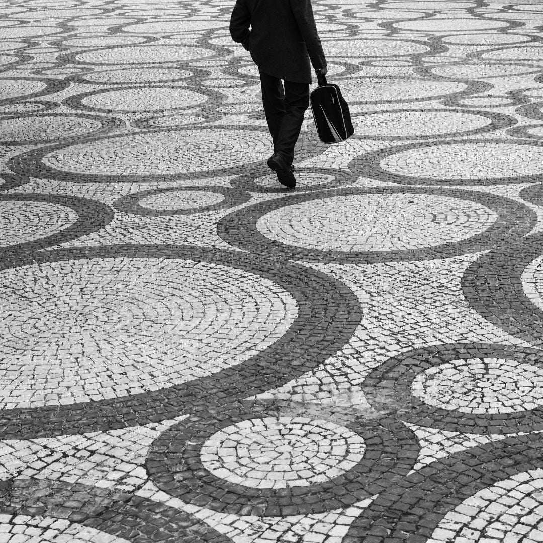 Calçada Portuguesa (trottoir portugais) Ensemble de 4 tasses à expresso et soucoupes