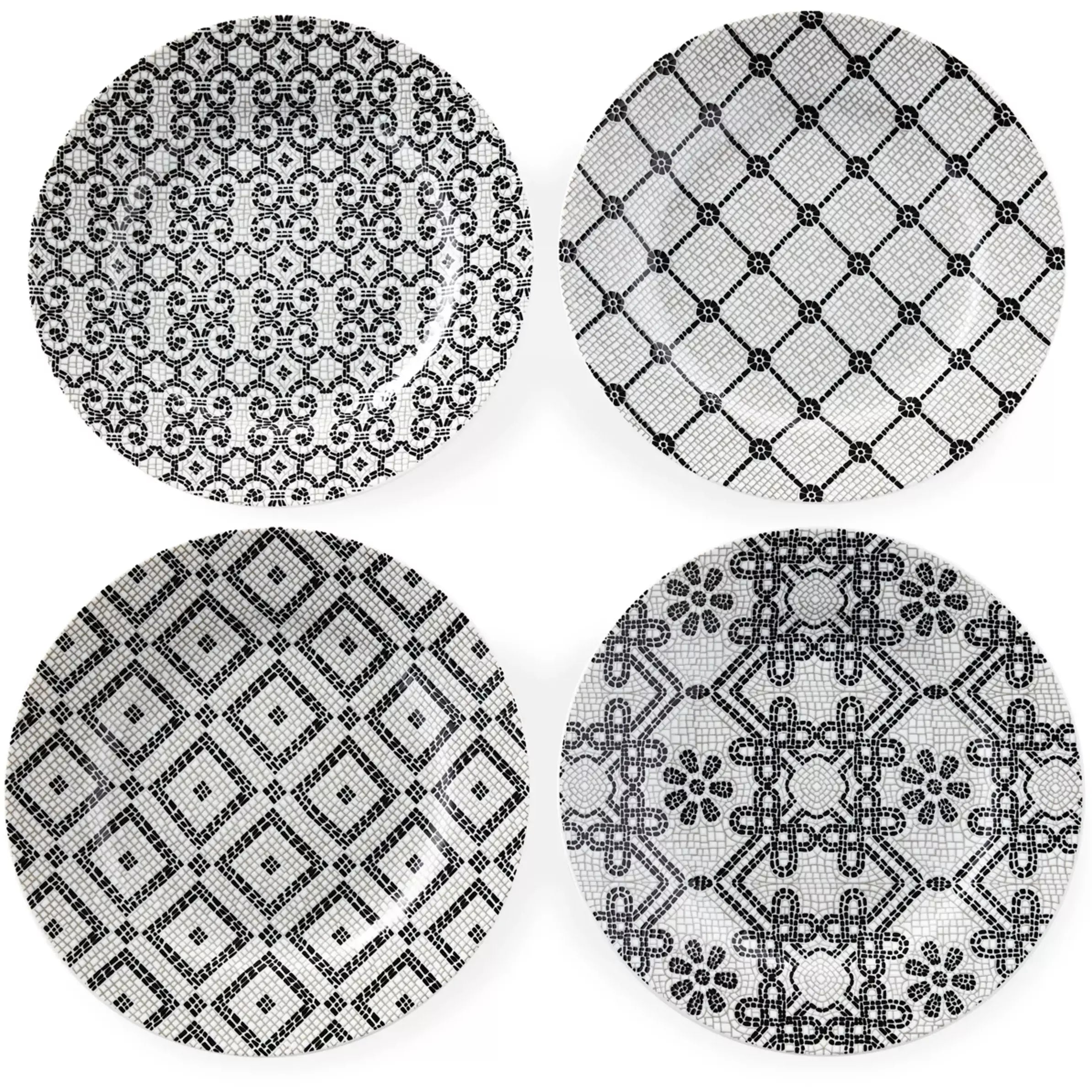 Calçada Portuguesa (Portuguese sidewalk) Dessert Plates, Set of 4