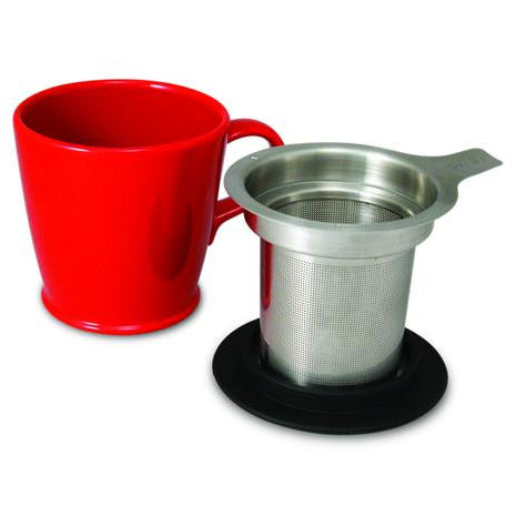 Infusor de té, tapa negra