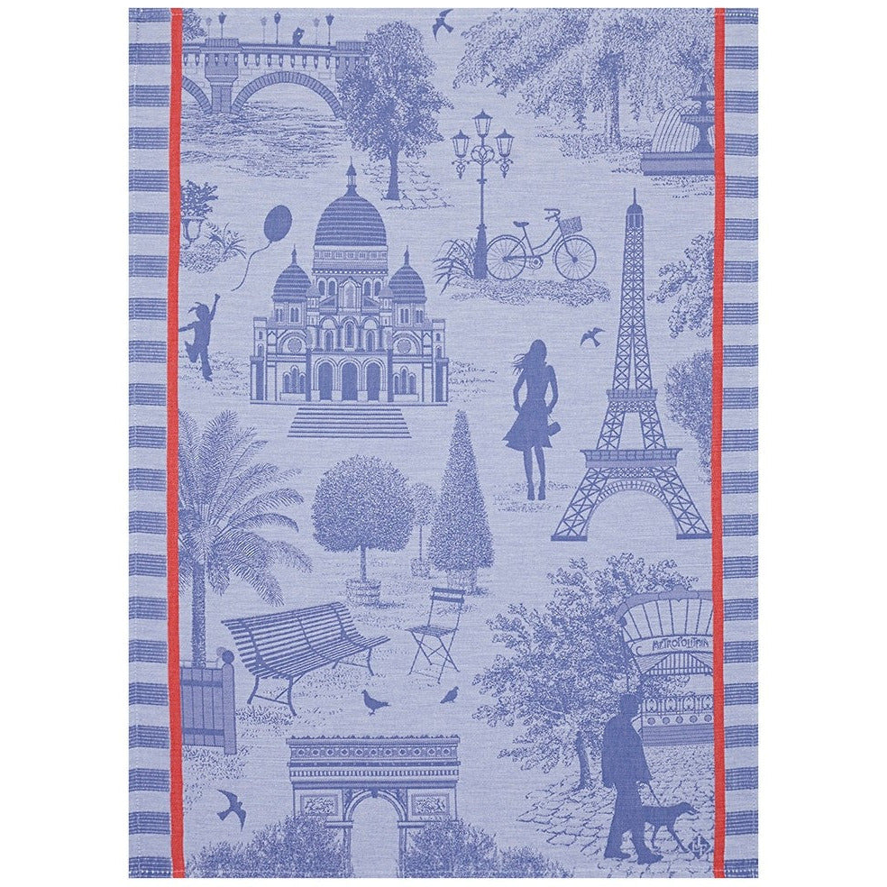 Tea Towel, Toile of Paris (Canvas of Paris), Blue