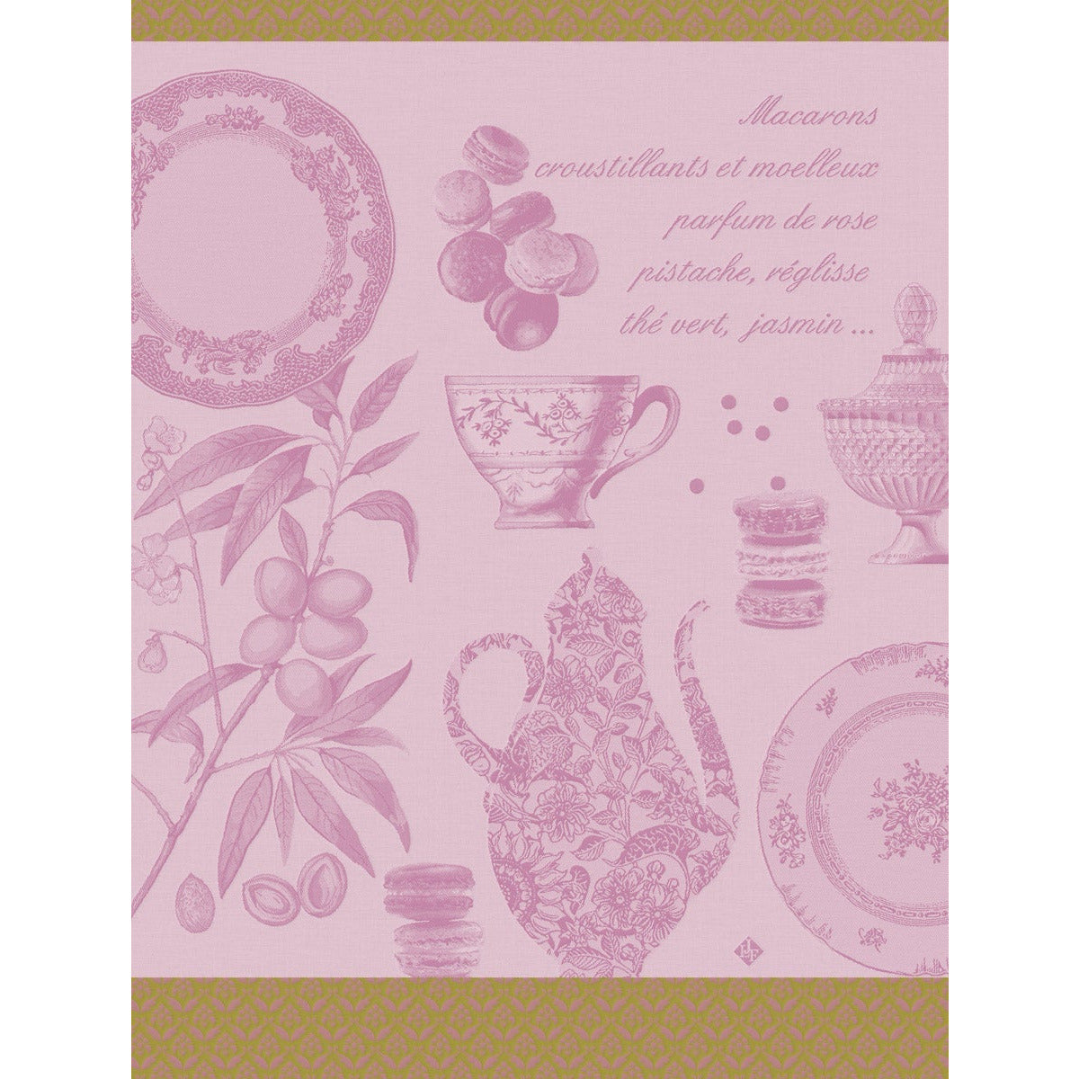 Tea Towel, Macarons, Pink