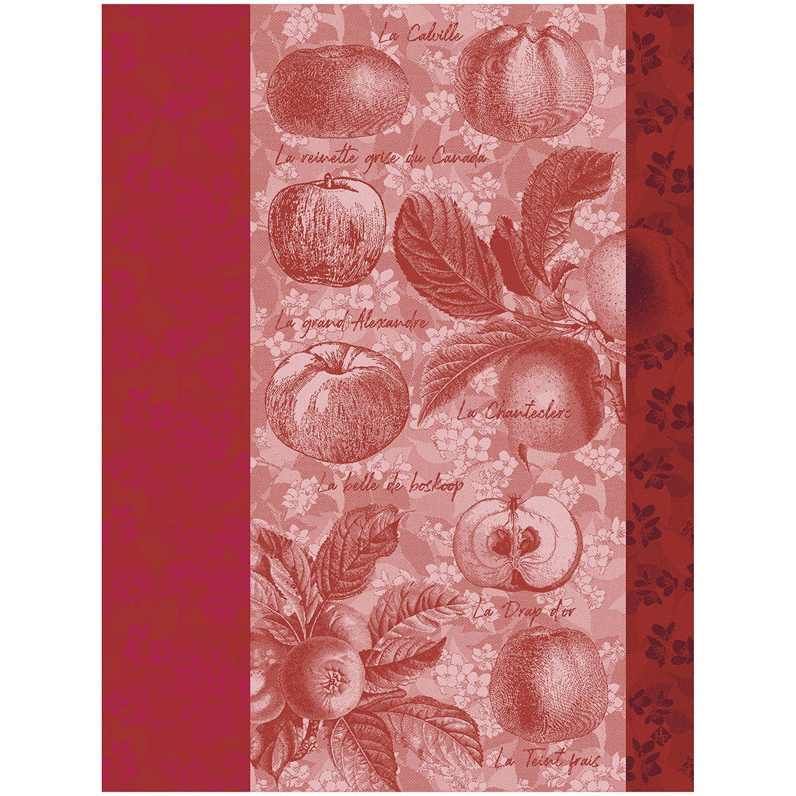 Tea Towel, Crunchy French Apples, Red